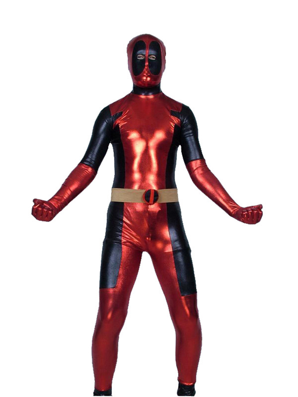 Deadpool Cosplay Costume Wetlook Zentai 16030101
